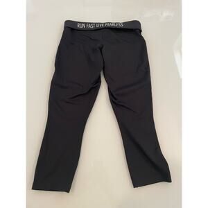 Nike Women’s Cropped Black Legging Rollover Waistband Run Fast Size M